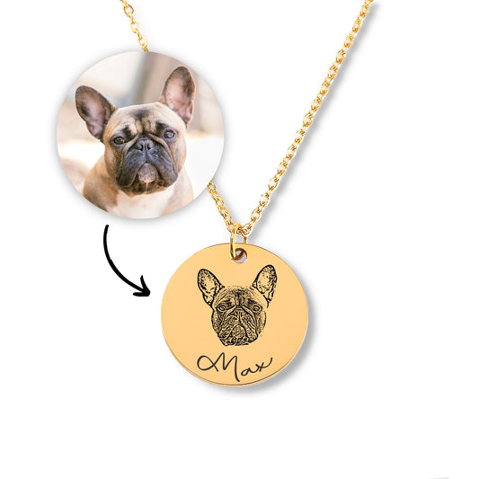 Collier portrait d’animal de compagnie